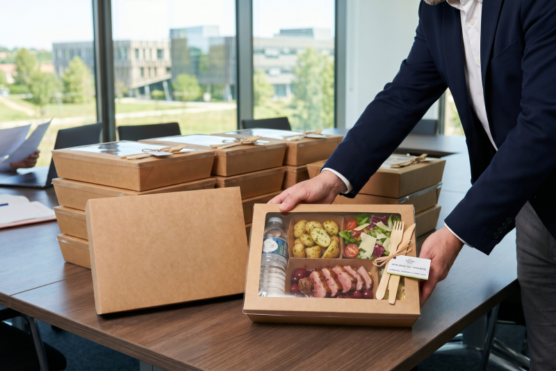 Traiteur pour livraison de box repas individuelles pour réunion de direction à Ramonville-Saint-Agne